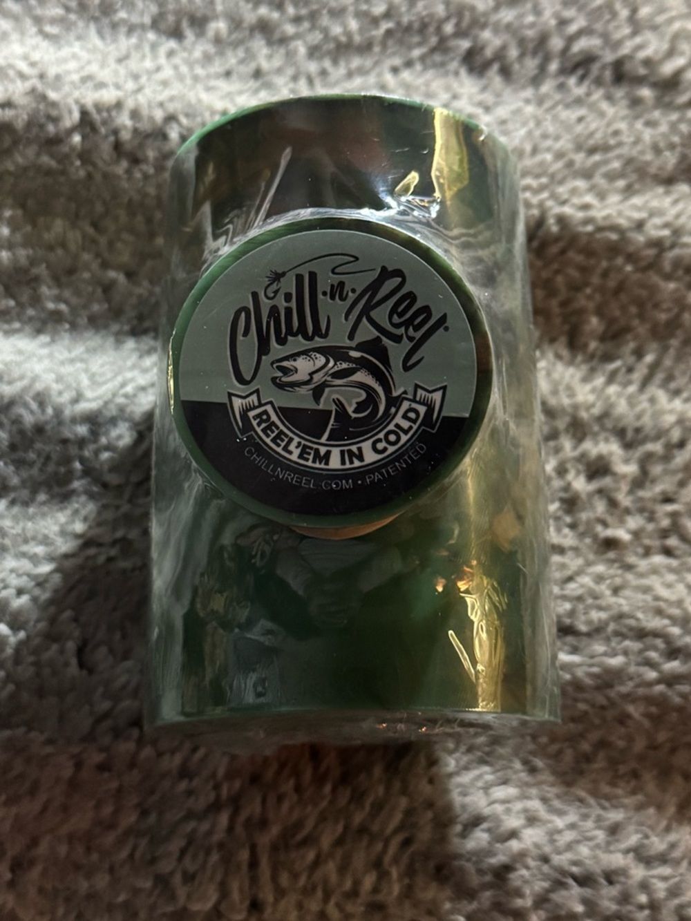NEW Chill-N-Reel Fishing Can Cooler with Hand Line Reel Koozie Drink Holder